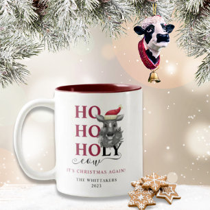 Funny Heilige Kuh Weihnachten Zweifarbige Tasse