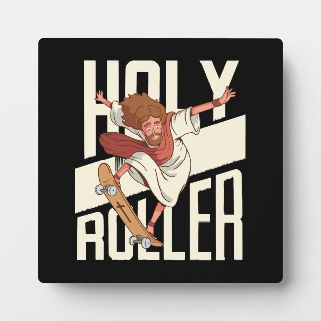 Funny Heiliger Roller Skateboard Jesus Fotoplatte (Vorderseite)