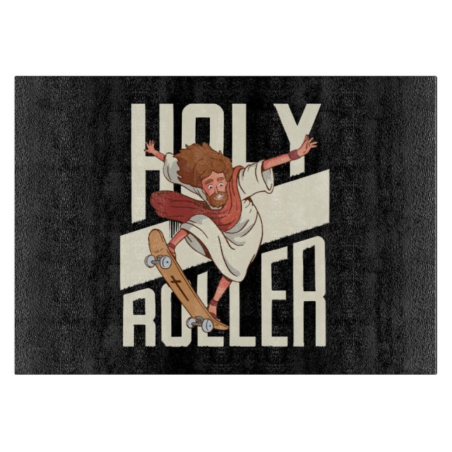 Funny Heiliger Roller Skateboard Jesus Schneidebrett (Vorderseite)