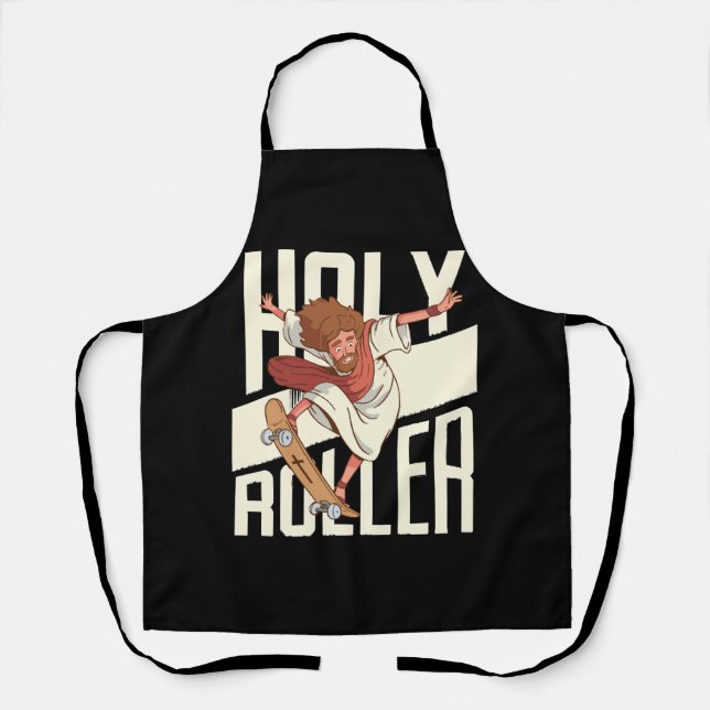 Funny Heiliger Roller Skateboard Jesus Schürze (Vorderseite)