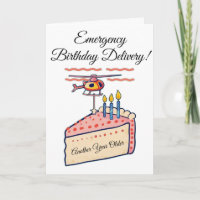 Funny Helicopter Geburtstag mit Kuchen Lieferung