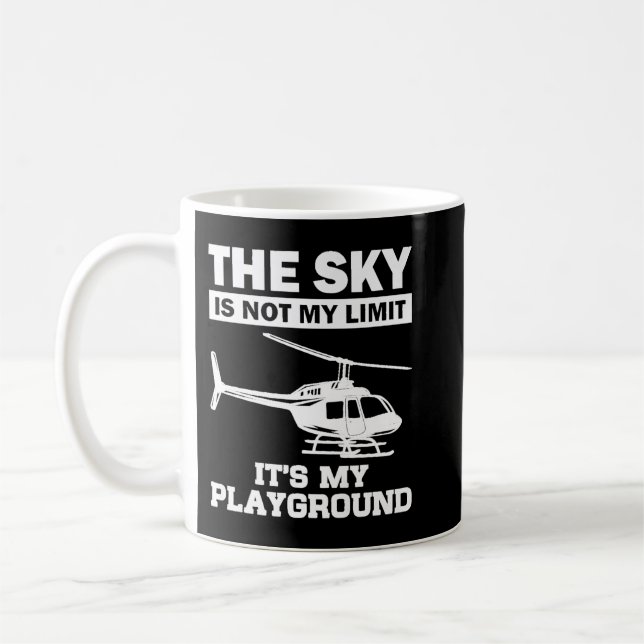 Funny Helicopter Pilot Geschenk für Männer Frauen  Kaffeetasse (Links)