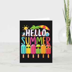Funny Hello Summer Vacacation Popsicle Ice Lolly I Karte