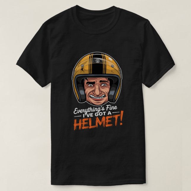 Funny Helmet Motorbike | Sicherheitsgedanke T-Shirt (Design vorne)