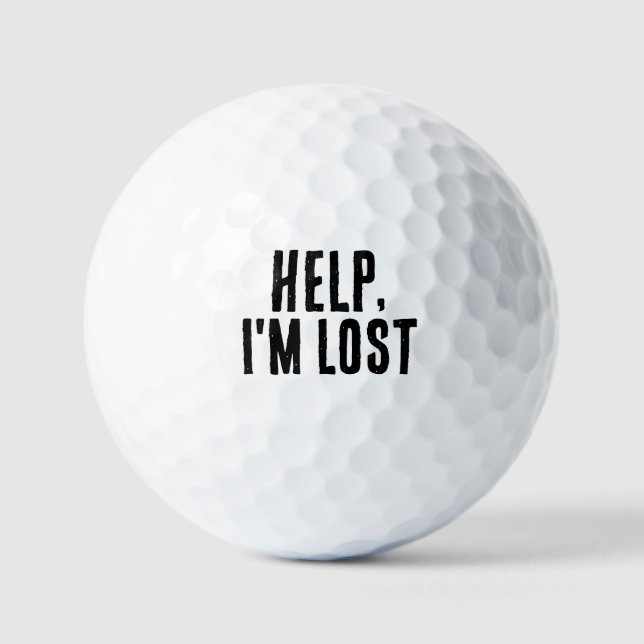 FUNNY HELP I'M LOST GOLF BALL BALLS (Vorderseite)