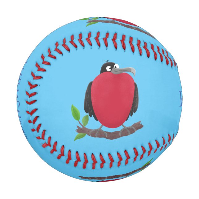 Funny herrlicher Fregatte Vogel Cartoon Baseball (Vorderseite Links)