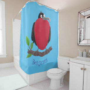 Funny herrlicher Fregatte Vogel Cartoon Duschvorhang