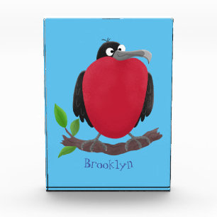 Funny herrlicher Fregatte Vogel Cartoon Fotoblock