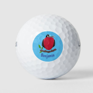 Funny herrlicher Fregatte Vogel Cartoon Golfball