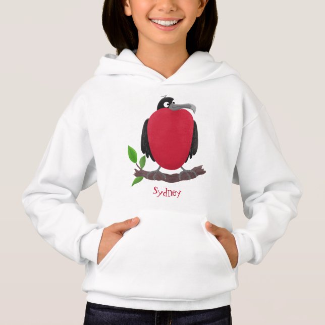 Funny herrlicher Fregatte Vogel Cartoon Hoodie (Vorderseite)