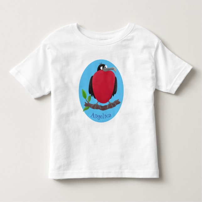 Funny herrlicher Fregatte Vogel Cartoon Kleinkind T-shirt (Vorderseite)