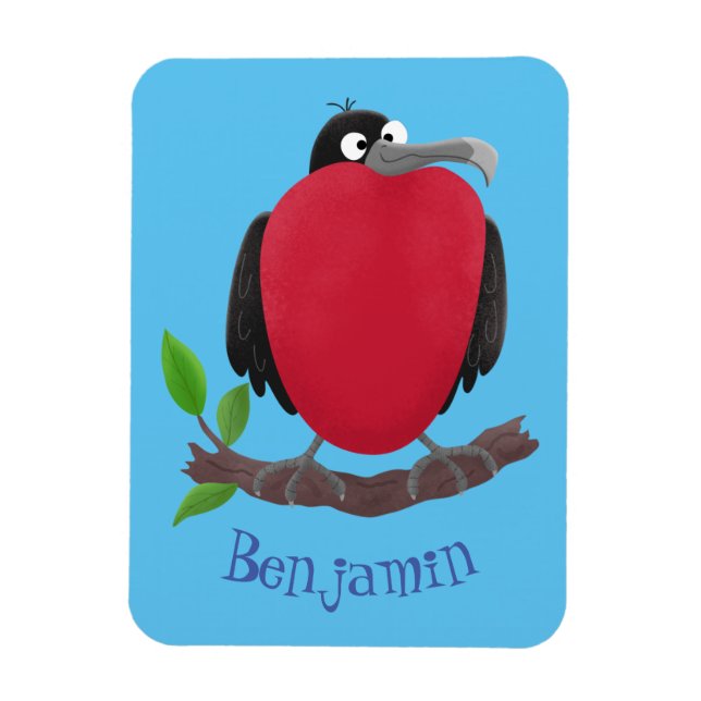 Funny herrlicher Fregatte Vogel Cartoon Magnet (Vertikal)