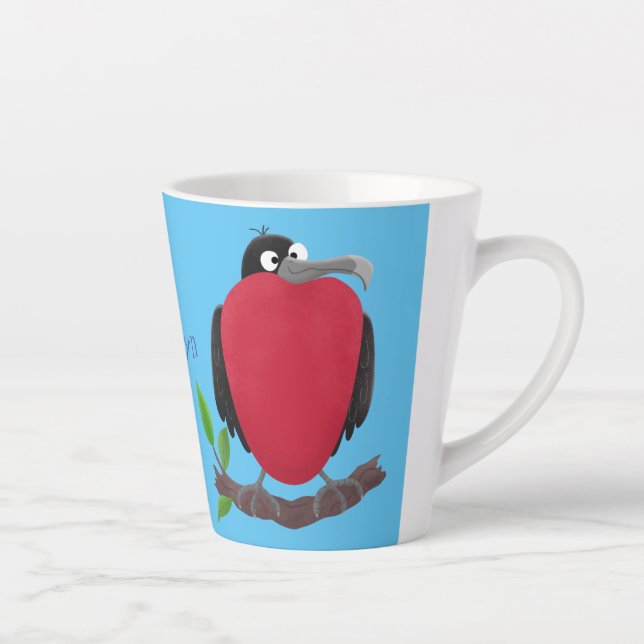 Funny herrlicher Fregatte Vogel Cartoon Milchtasse (Rechts)
