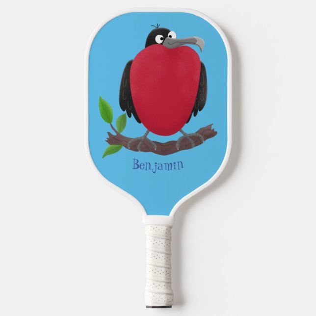 Funny herrlicher Fregatte Vogel Cartoon Pickleball Schläger (Vorderseite)