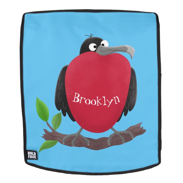 Funny herrlicher Fregatte Vogel Cartoon Rucksack (Abnehmbare Front)