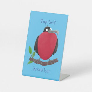 Funny herrlicher Fregatte Vogel Cartoon Sockelschild