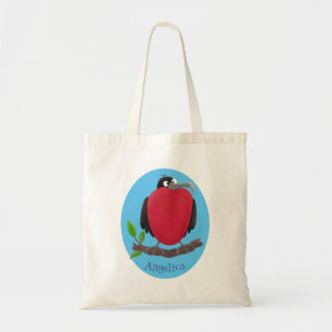 Funny herrlicher Fregatte Vogel Cartoon Tragetasche