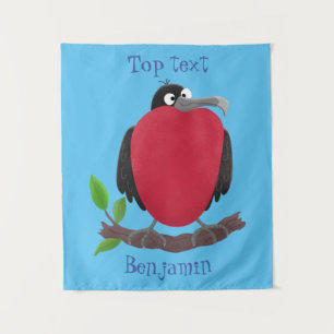 Funny herrlicher Fregatte Vogel Cartoon Wandteppich