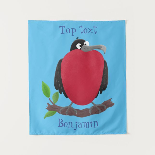 Funny herrlicher Fregatte Vogel Cartoon Wandteppich (Vorderseite)