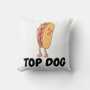 FUNNY HET DOG, TOP DOG PILLOWS KISSEN