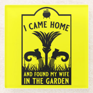 Funny Hexe Ehefrau Glasuntersetzer