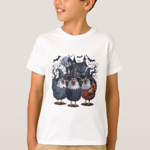 Funny Hexe Spooky Chicken Halloween T-Shirt