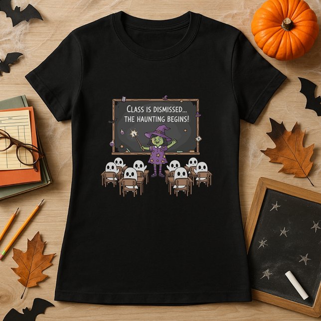 Funny Hexehl Halloween Lehrer & Ghost Students T-Shirt (Von Creator hochgeladen)