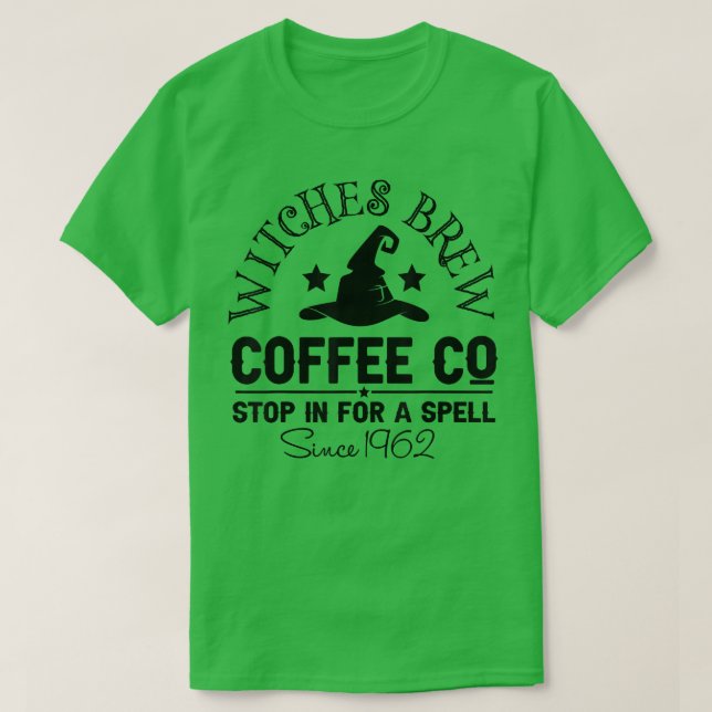 Funny Hexenhut Hexen Brew Coffee Halloween Wome T-Shirt (Design vorne)