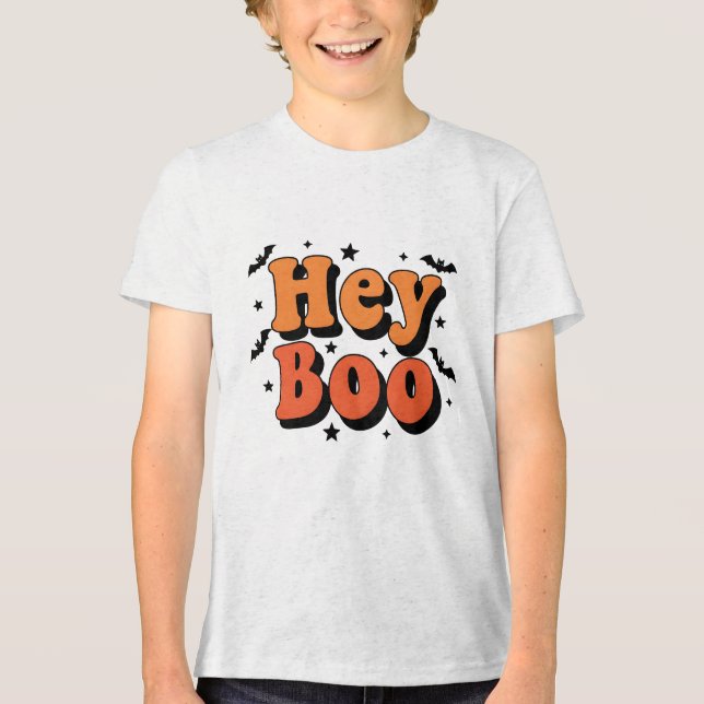 Funny Hey Boo Shirt - Spooky Season Halloween T-Sh (Vorderseite)