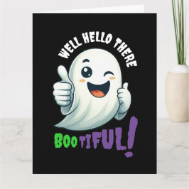 Funny Hey, Boo-tiful! Niedlich Winking Ghost Karte