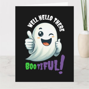 Funny Hey, Boo-tiful! Niedlich Winking Ghost Karte