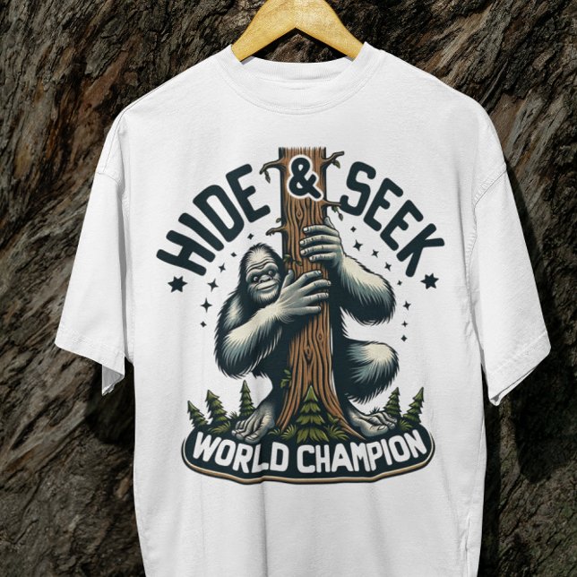 Funny Hide & Seek Weltmeister Bigfoot T - Shirt (Von Creator hochgeladen)
