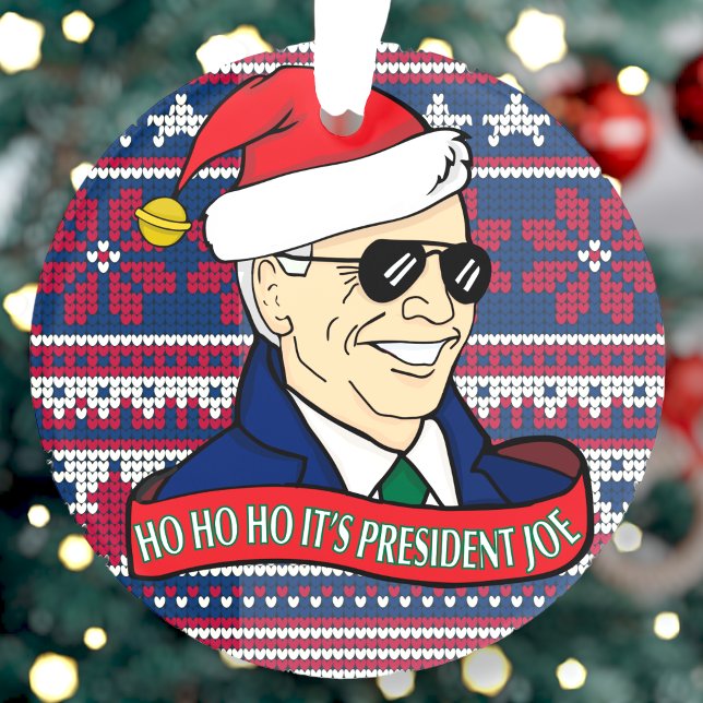 Funny hieß sein Präsident Joe Biden Acrylweihnacht Ornament (Von Creator hochgeladen)