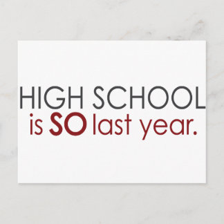 Funny High School Grad Postkarte
