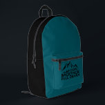 Funny Hiking blue Daypack for Trail Trips  Bedruckter Rucksack<br><div class="desc">Hey there! Looking for a backpack that totally gets you? Check out this black hiking backpack – it's seriously awesome! The bright orange side panels add a fun, eye-catching pop of color. And guess what? The front pocket has the cutest mountain design with "Backpack Full Drama" written on it! It's...</div>