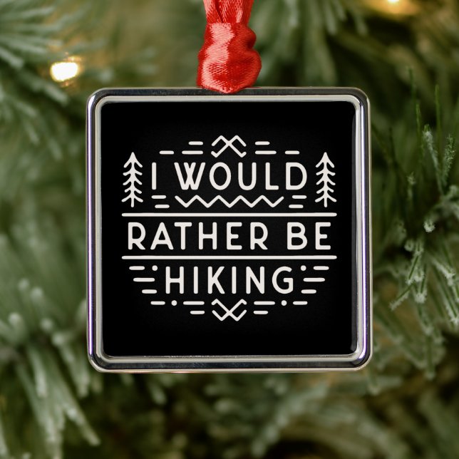 Funny hiking introvert hiker quotes mountain hike ornament aus metall (Baum)