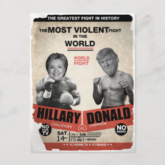 Funny Hillary Clinton gegen Donald Trump-Wahl Postkarte