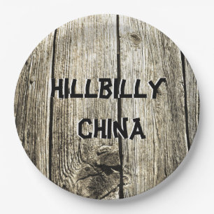 Funny Hillbilly China Imitate Knotty Pine Fence Pappteller