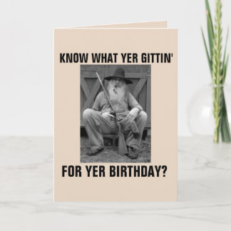 FUNNY HILLBILLY SPANKING BIRTHDAY GREETING CARDS KARTE