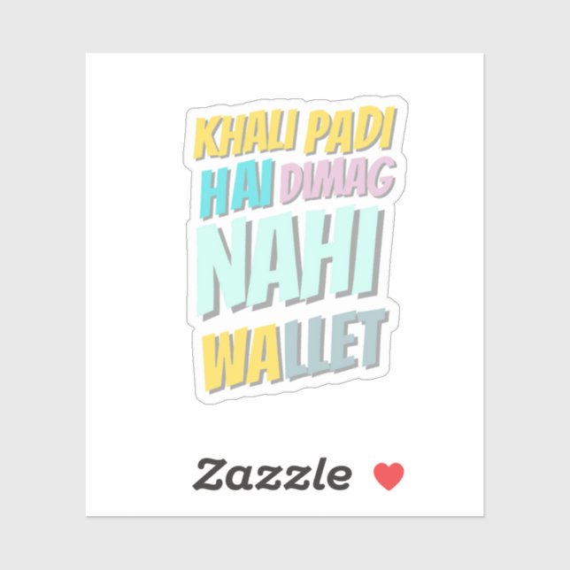 Funny Hindi Quote Sticker (Blatt)
