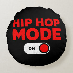 Funny Hip Hop Design für Männer Frauen 90er Hip Ho Rundes Kissen