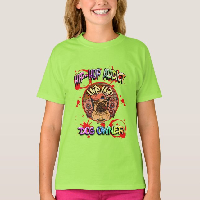 FUNNY HIP-HOP DOG T-Shirt (Vorderseite)