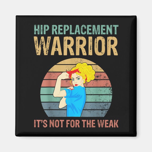 Funny Hip Replacement Warrior New Prosthetic Women Magnet (Vorne)