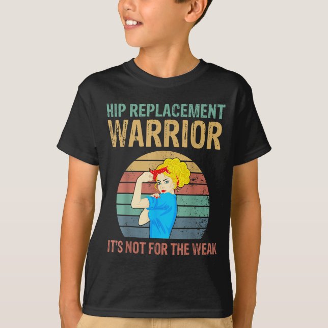 Funny Hip Replacement Warrior New Prosthetic Women T-Shirt (Vorderseite)