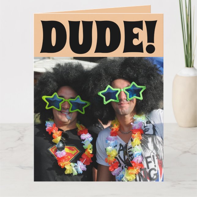 FUNNY HIPPIE BIG BIRTHDAY CARDS KARTE (Vorderseite)