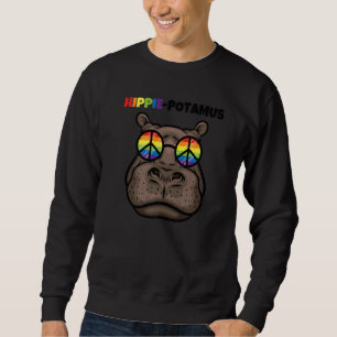 Funny Hippie-Potamus für Hippo-Liebhaber Premium Sweatshirt