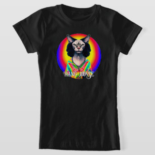 Funny Hippie Sphynx Cat T-Shirt