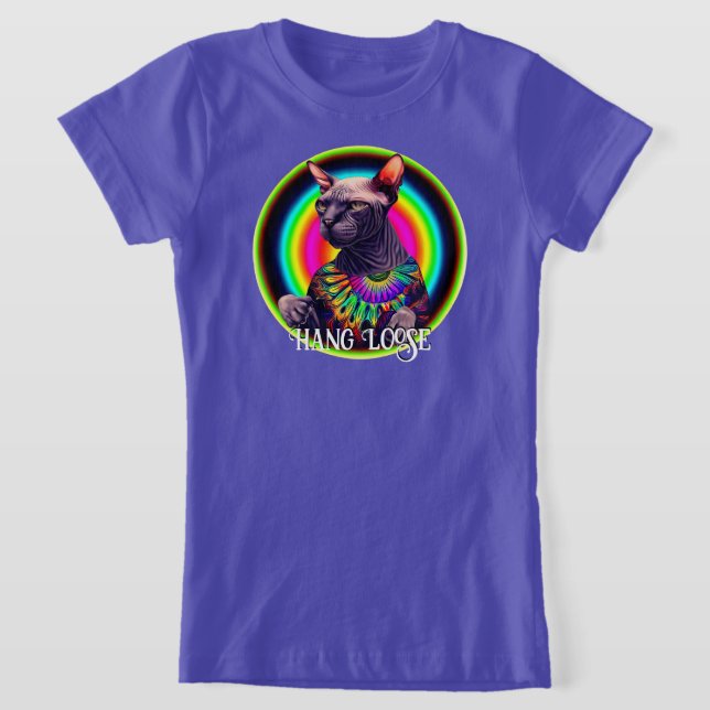 Funny Hippie Sphynx Cat T-Shirt (Ablage )