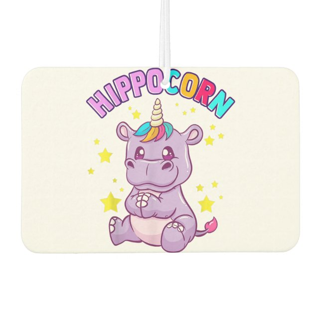 Funny Hippo Air Freshener _ Funny Gift Idee Autolufterfrischer (Vorderseite)
