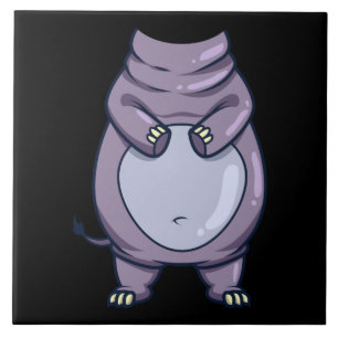 Funny Hippo Body Kopfloses Halloween Mammalkostüm Fliese